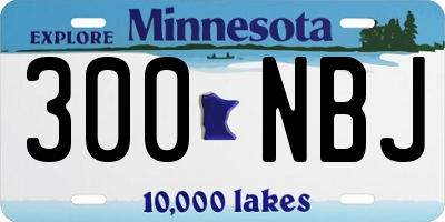MN license plate 300NBJ