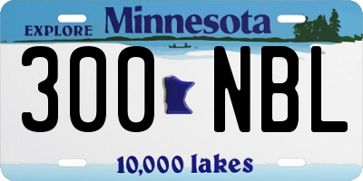 MN license plate 300NBL