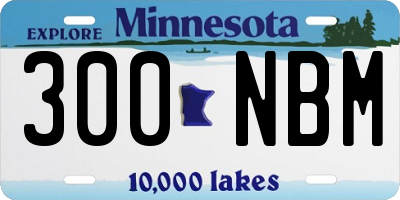 MN license plate 300NBM
