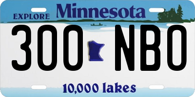 MN license plate 300NBO