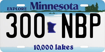 MN license plate 300NBP