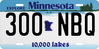 MN license plate 300NBQ