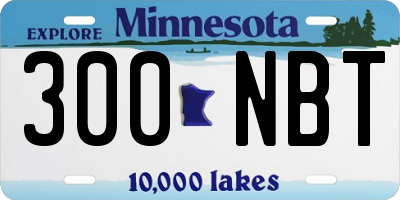 MN license plate 300NBT