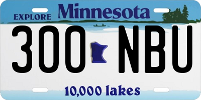 MN license plate 300NBU