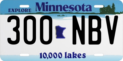 MN license plate 300NBV