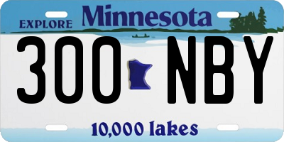 MN license plate 300NBY