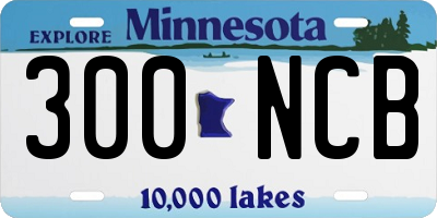 MN license plate 300NCB