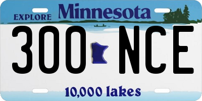 MN license plate 300NCE