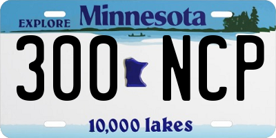 MN license plate 300NCP