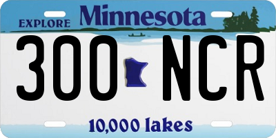 MN license plate 300NCR