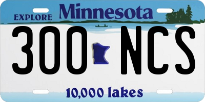 MN license plate 300NCS