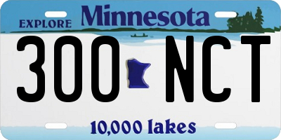 MN license plate 300NCT