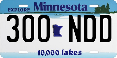 MN license plate 300NDD
