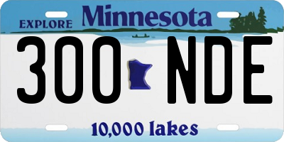 MN license plate 300NDE
