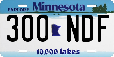 MN license plate 300NDF