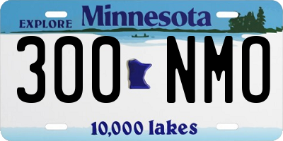 MN license plate 300NMO
