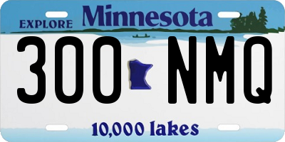 MN license plate 300NMQ