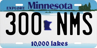 MN license plate 300NMS