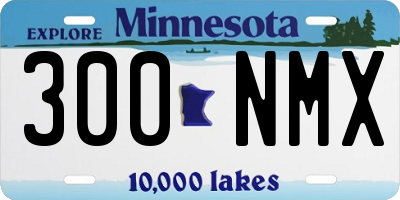 MN license plate 300NMX