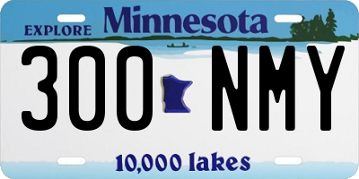 MN license plate 300NMY
