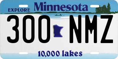 MN license plate 300NMZ