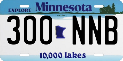 MN license plate 300NNB