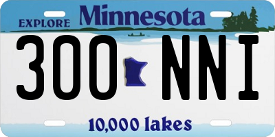 MN license plate 300NNI