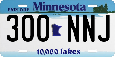 MN license plate 300NNJ