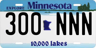 MN license plate 300NNN