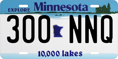 MN license plate 300NNQ
