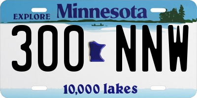 MN license plate 300NNW