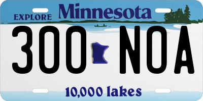 MN license plate 300NOA