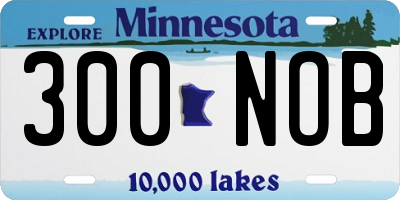 MN license plate 300NOB