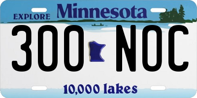 MN license plate 300NOC