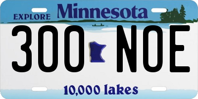 MN license plate 300NOE
