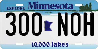 MN license plate 300NOH