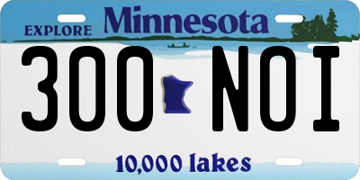 MN license plate 300NOI