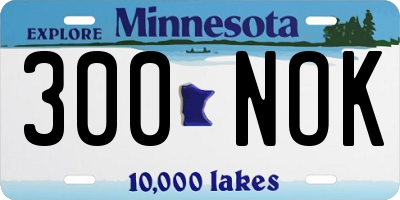 MN license plate 300NOK