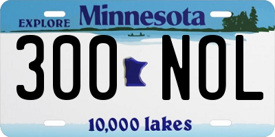 MN license plate 300NOL