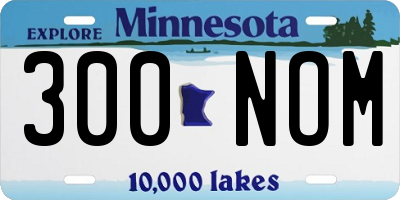MN license plate 300NOM
