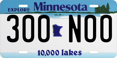 MN license plate 300NOO