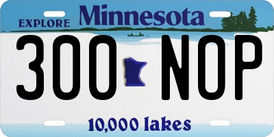 MN license plate 300NOP