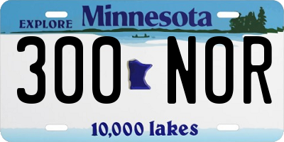 MN license plate 300NOR