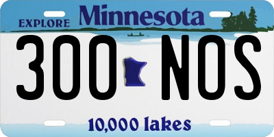 MN license plate 300NOS