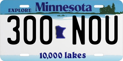 MN license plate 300NOU