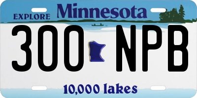 MN license plate 300NPB