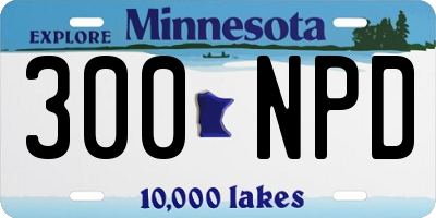 MN license plate 300NPD