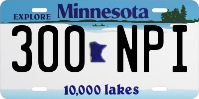 MN license plate 300NPI