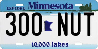 MN license plate 300NUT