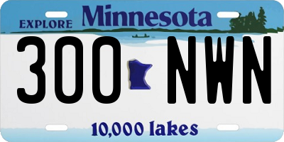 MN license plate 300NWN